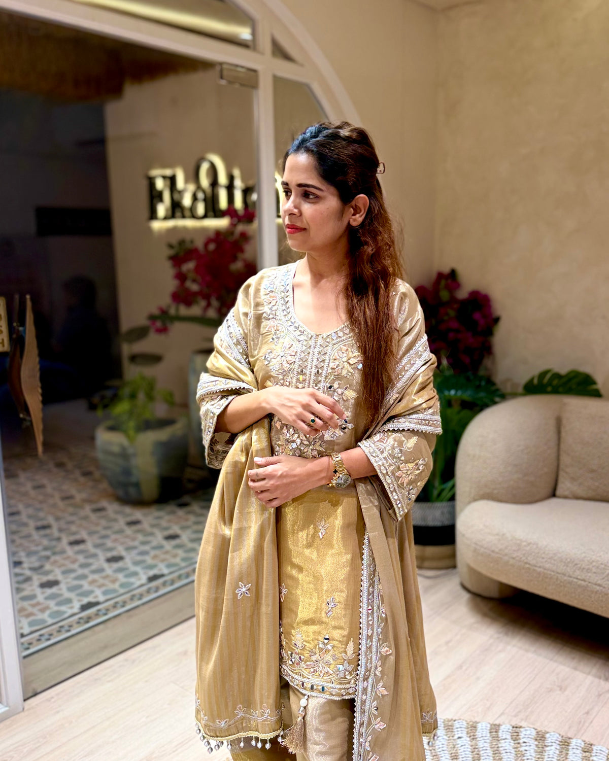 Silver Gold Blended Suit