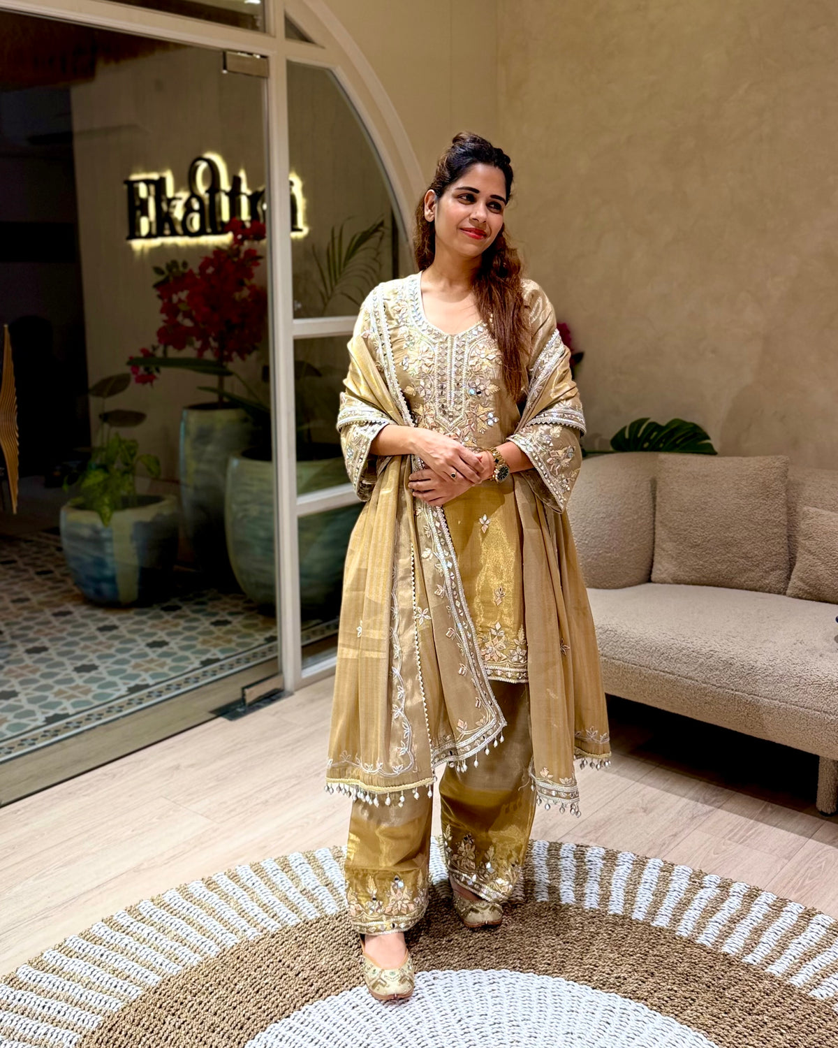 Silver Gold Blended Suit
