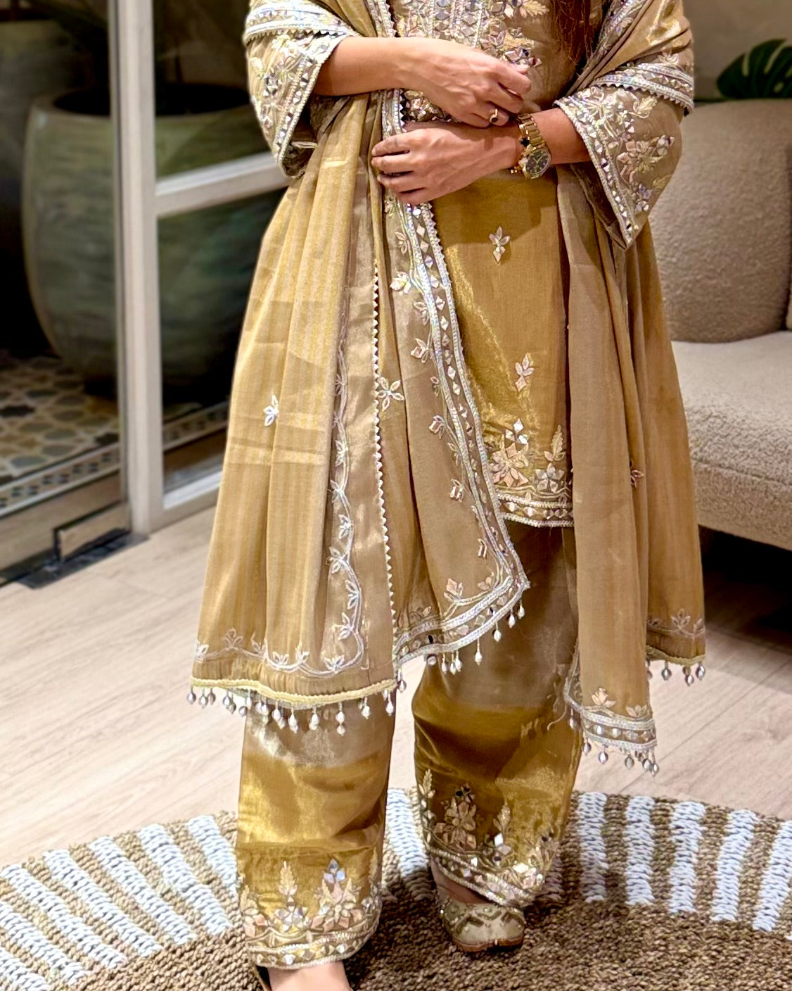 Silver Gold Blended Suit