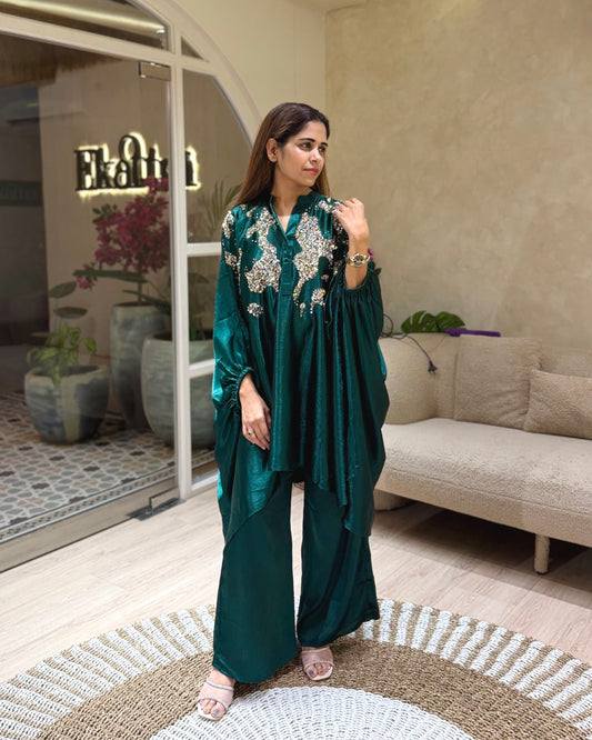 Emerald Green Kaftan Set