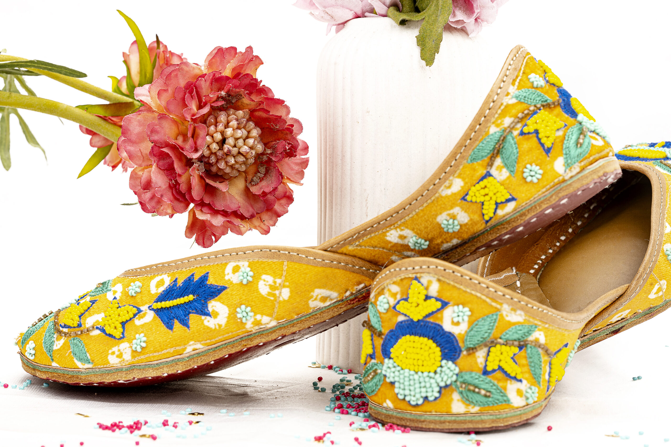 Sophistication and softness combined in silk-lined leather sole footwear. - Image 3
