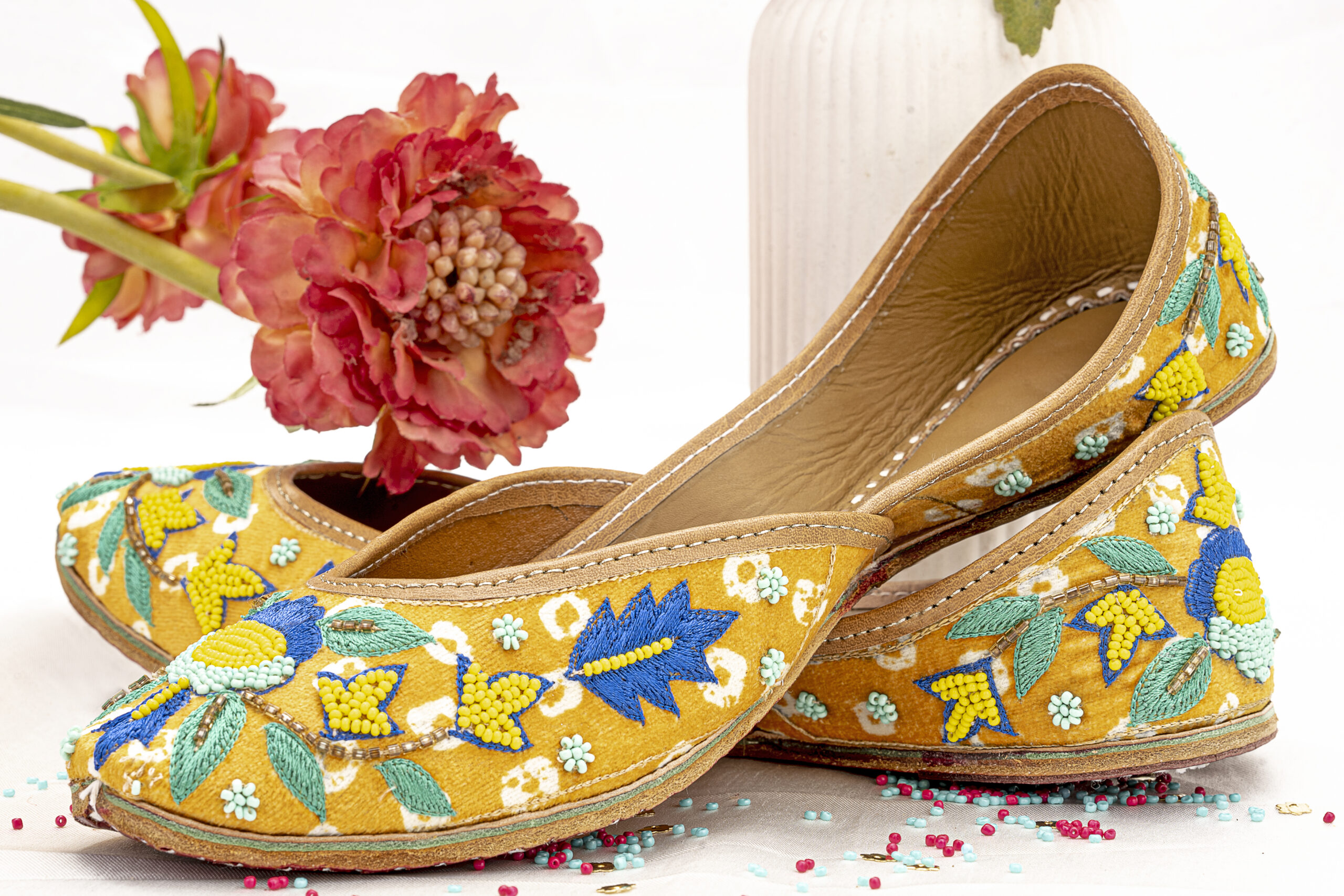 Sophistication and softness combined in silk-lined leather sole footwear. - Image 2
